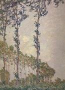 Claude Monet Wind Effect,Sequence of Poplars painting